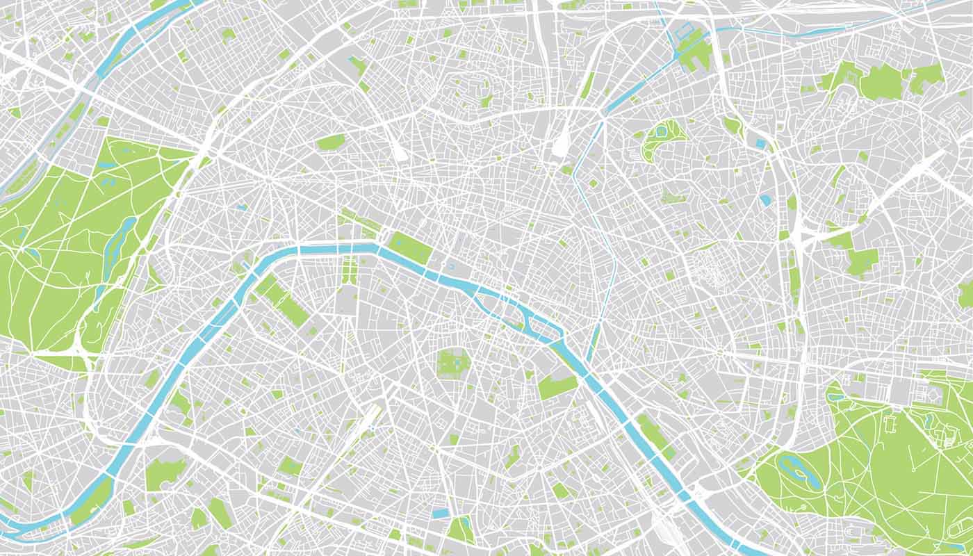 Map showing lost pets locations